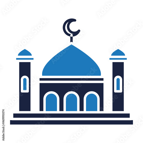 mosque icon blue