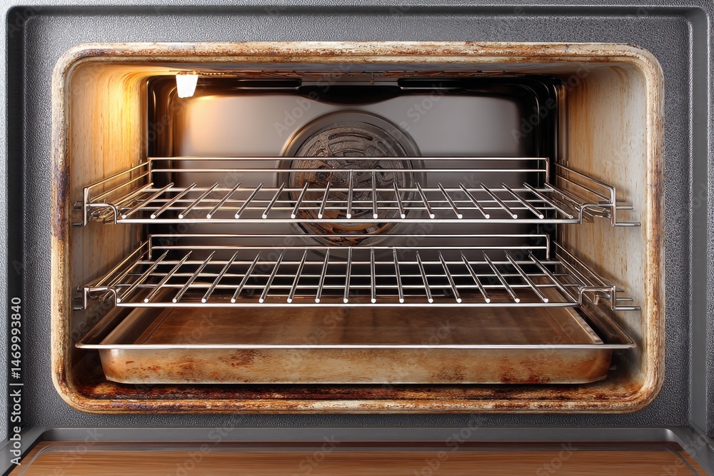 A burnt mess at the bottom of an oven after a baking accident A burnt mess at the bottom of an oven after a baking accident