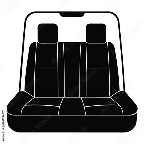 taxi driver element isolated taxi back seat on white background