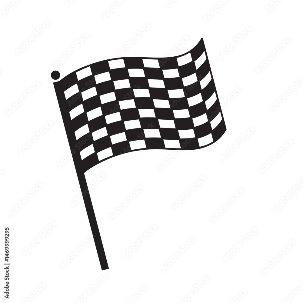 Fototapeta premium Flag checkered line icon vector set. Flag icon. Racing sign. Checkered racing flag. EPS10