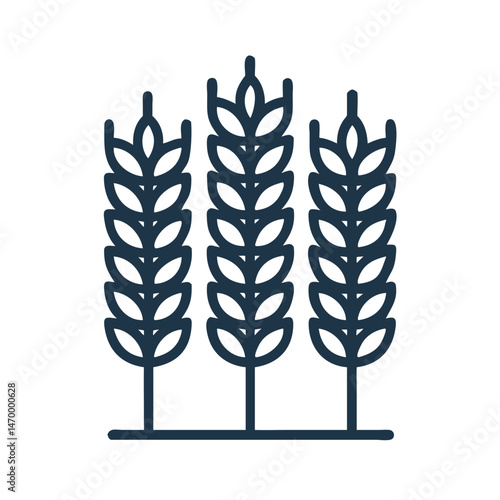 Wheat Crop Harvest Bundle Icon Design