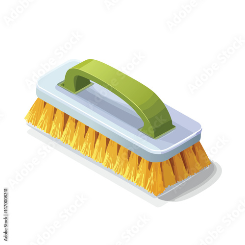 scrub brush Vector Illustration with Flat Design, Clean Line Art, and Modern Minimalist AestheticArt.