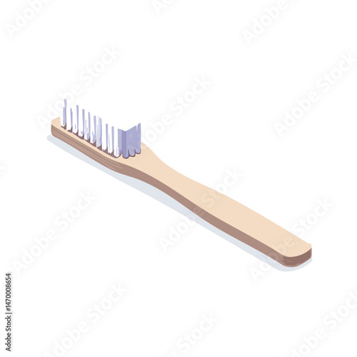 toothbrush Vector Illustration with Flat Design, Clean Line Art, and Modern Minimalist AestheticArt.