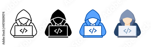 Obraz na płótnie Programmer icon set bundle