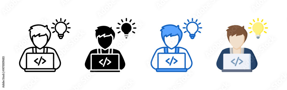 Coding icon set bundle. Multi style icon collection perfect for websites, apps, and presentations. Simple vector icon collection Coding icon set bundle. Multi style icon collection perfect for websites, apps, and presentations. Simple vector icon collection