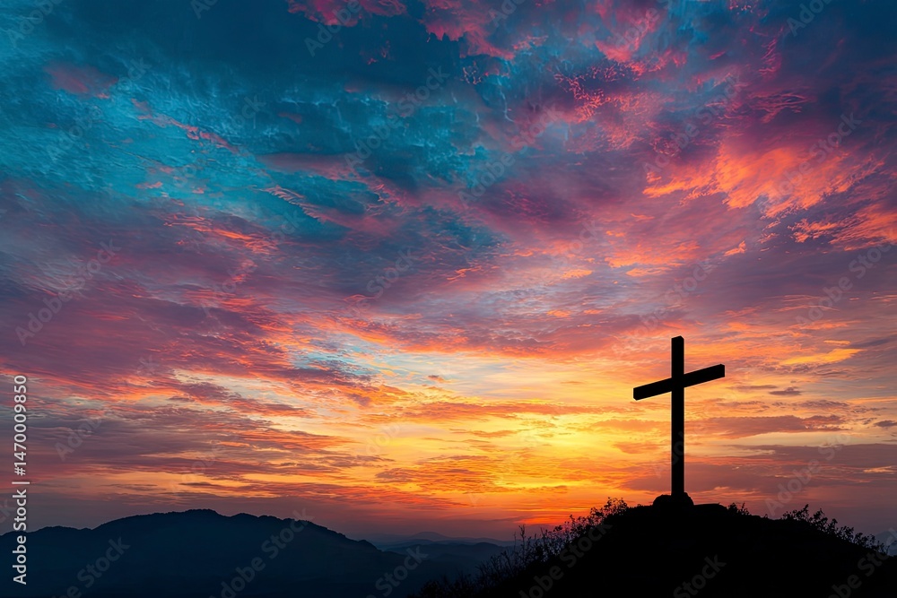 Cross Silhouette at Sunset Cross Silhouette at Sunset