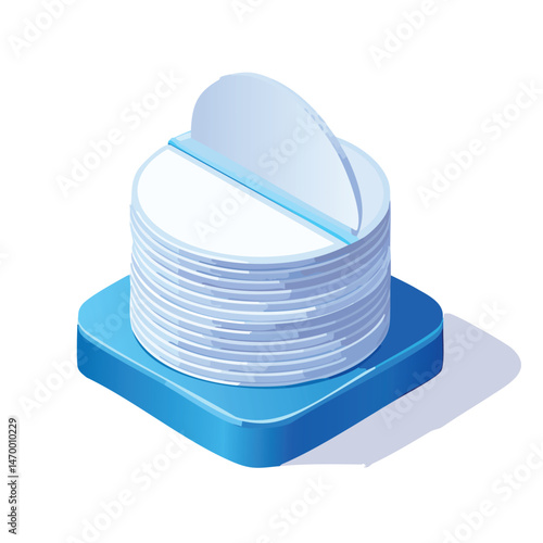 cotton pads Vector Illustration with Flat Design, Clean Line Art, and Modern Minimalist AestheticArt.