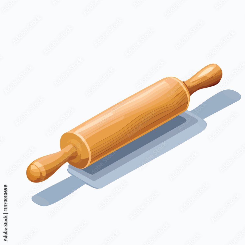 rolling pin Vector Illustration with Flat Design, Clean Line Art, and Modern Minimalist AestheticArt. rolling pin Vector Illustration with Flat Design, Clean Line Art, and Modern Minimalist AestheticArt.