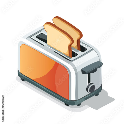 toaster Vector Illustration with Flat Design, Clean Line Art, and Modern Minimalist AestheticArt.