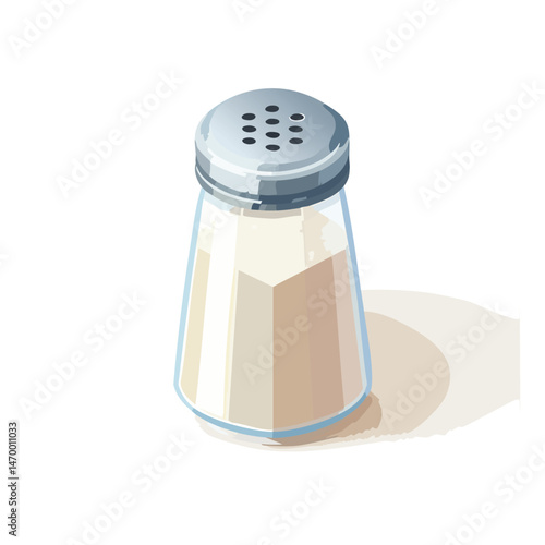 salt shaker Vector Illustration with Flat Design, Clean Line Art, and Modern Minimalist AestheticArt.