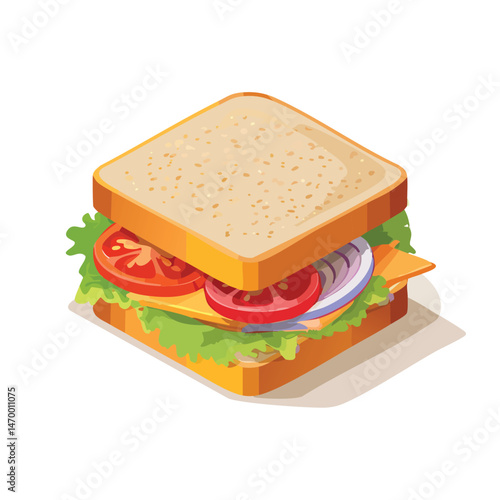 sandwich bag Vector Illustration with Flat Design, Clean Line Art, and Modern Minimalist AestheticArt.
