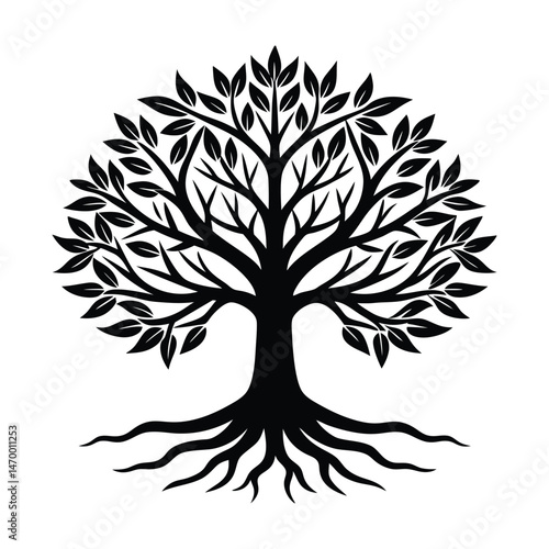 Tree of Life Spiritual Vector Silhouette