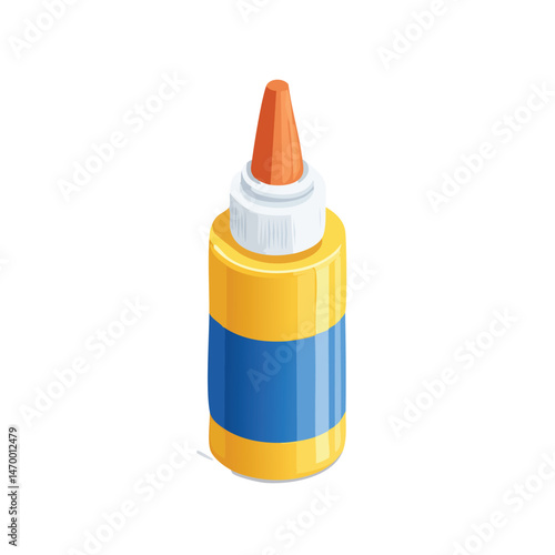 Glue stick Vector Illustration with Flat Design, Clean Line Art, and Modern Minimalist AestheticArt.