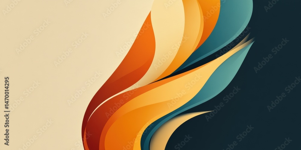 Obraz premium Dynamic abstract design waves digital colorful modern aesthetics creative viewpoint