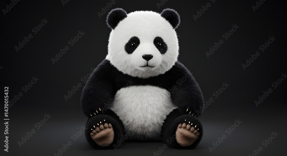 Panda Plush Animal Sitting Panda Plush Animal Sitting