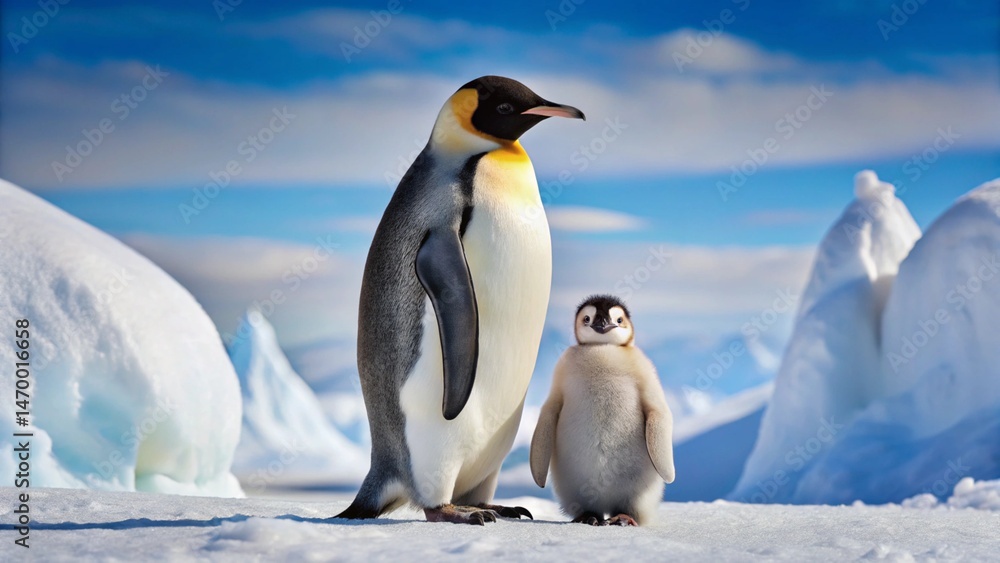 Fototapeta premium penguin in antarctica