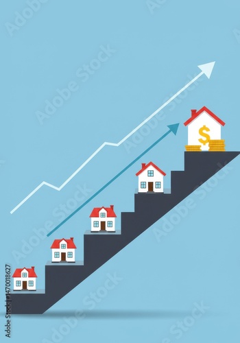 House Price Increase, Real Estate Market Growth, Home Value Appreciation