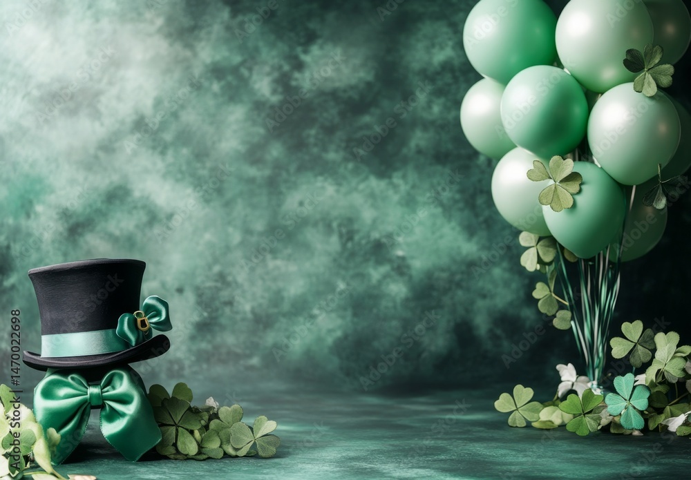 Naklejka premium Festive St. Patrick's Day backdrop