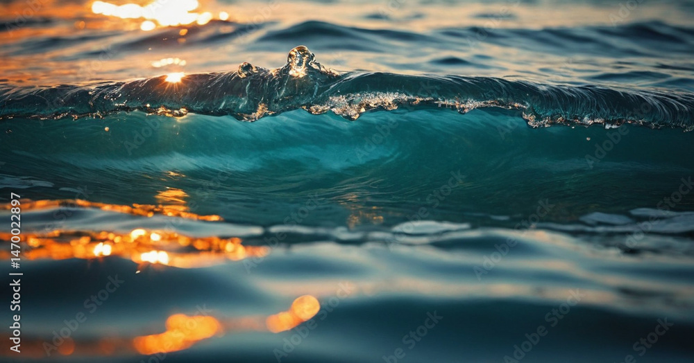 Obraz premium sea water surface and reflected light