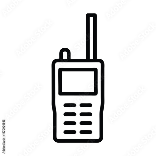 Portable radio icon, radio communication gadget