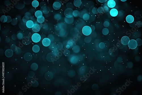 Abstract teal bokeh background