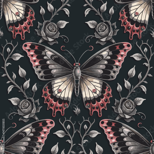 skull, skeleton, halloween, gothic floral pattern, gothic butterfly pattern, death pattern, gothic butterfly, medieval patterns, baroque pattern, gothic damask, skull background, gothic skull, damask,