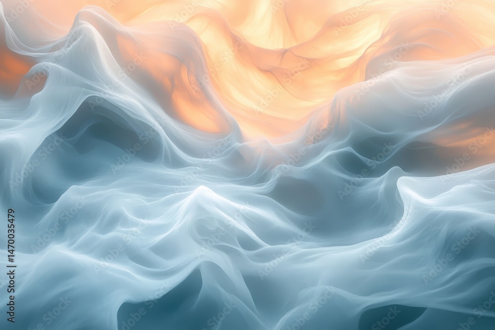 Abstract landscape of flowing, textured clouds. Abstract landscape of flowing, textured clouds.