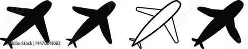 airplane icon vector illustration.plane travel journey symbol. Transportation ..