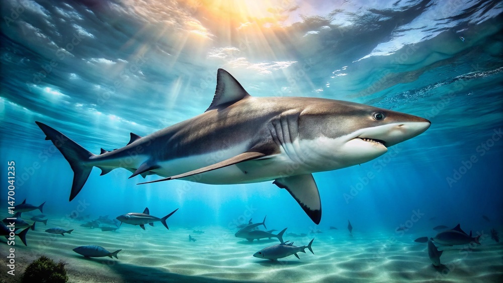Obraz premium shark in aquarium