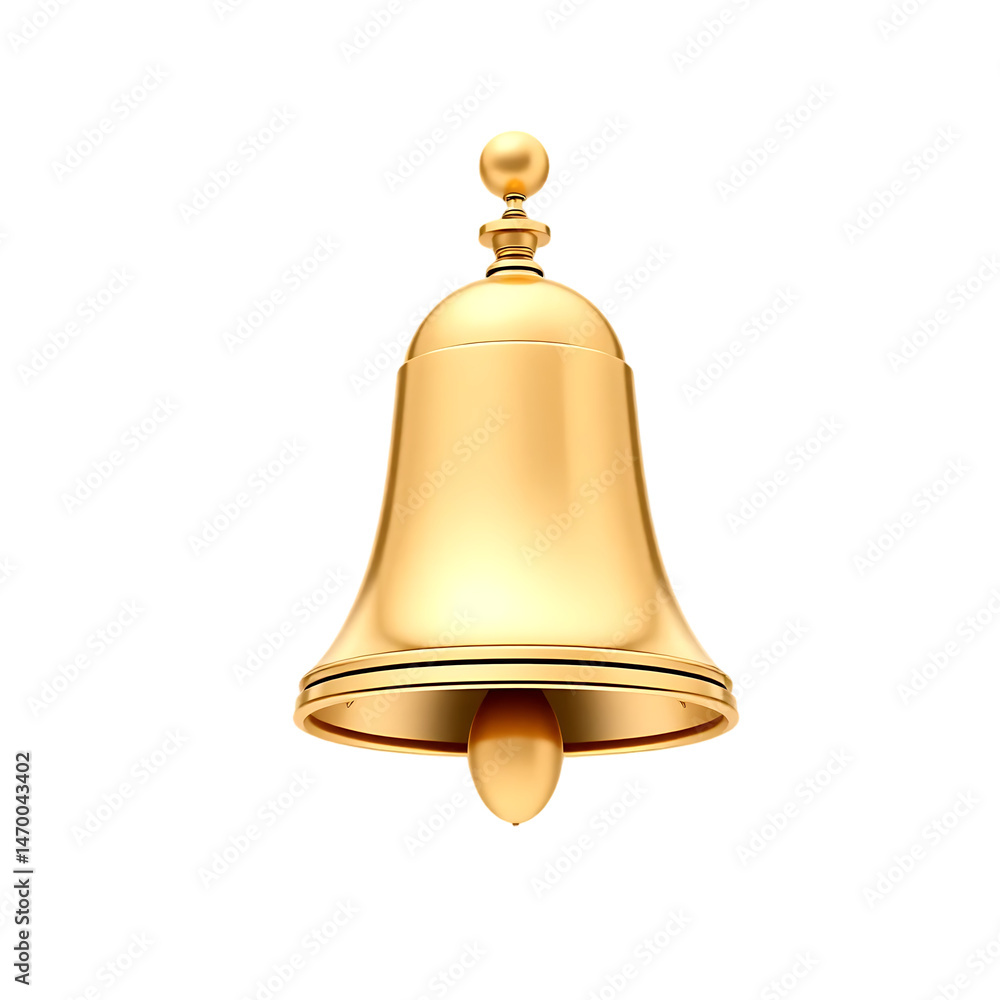 Golden Bell Isolated on Transparent Background Golden Bell Isolated on Transparent Background