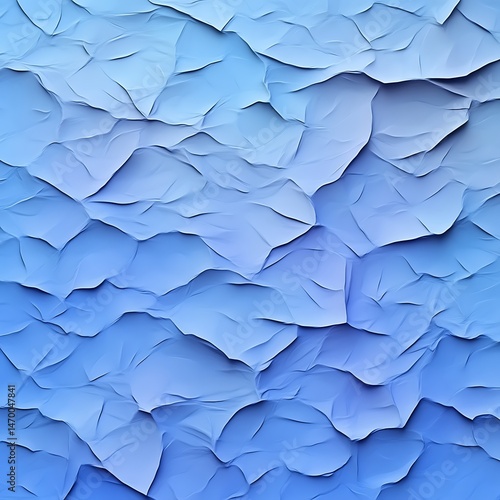 Wallpaper Mural Abstract textured surface with cracked, blue, mountainous forms Torontodigital.ca