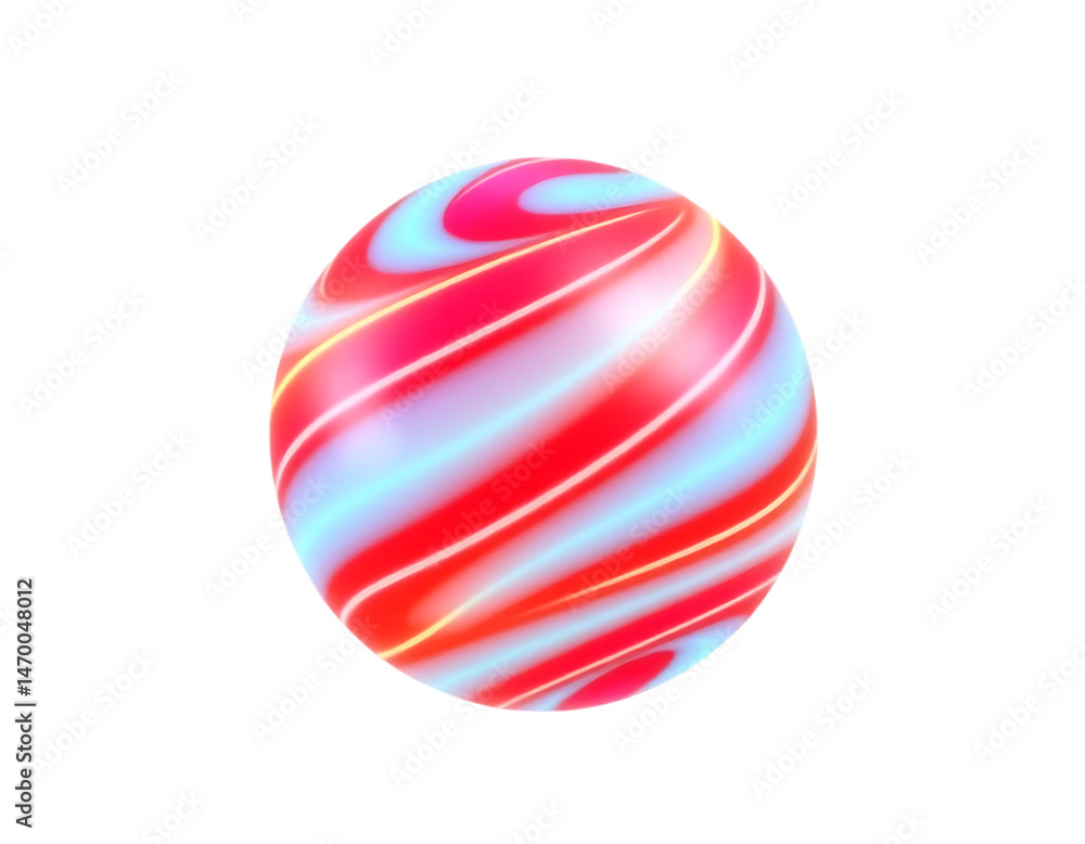 Swirling Holographic Sphere with Neon Light Effects Swirling Holographic Sphere with Neon Light Effects