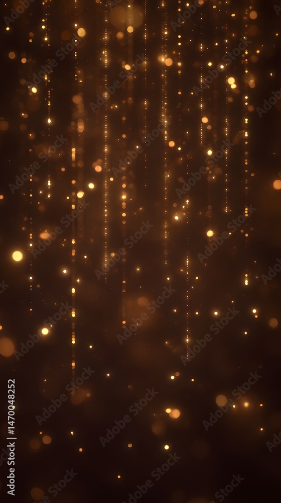 Obraz premium Ethereal background with shimmering golden bokeh swirling glittering sparks and a soft blur effect creating a dreamy magical atmosphere