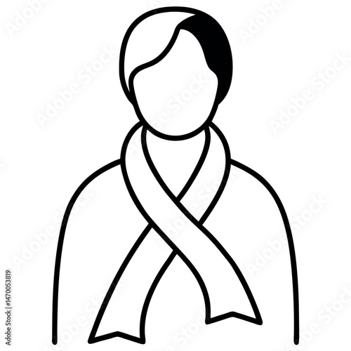 Diverse Women in Headscarves and Wraps, Simple Vector Icons