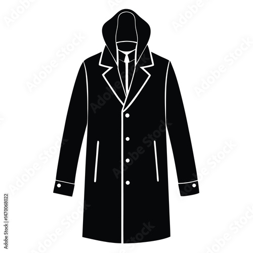 taxi driver element isolated raincoat on white background