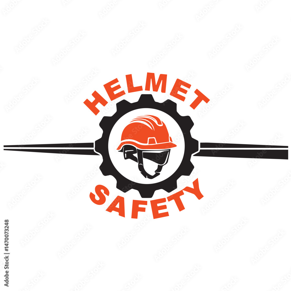 Fototapeta premium Safety helmet inside gear graphic