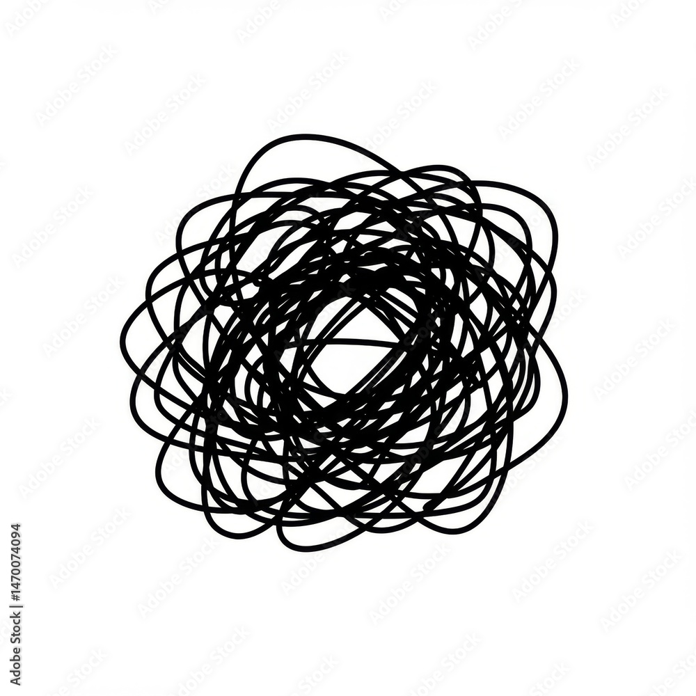 Abstract Black And White Line Drawing Abstract Black And White Line Drawing