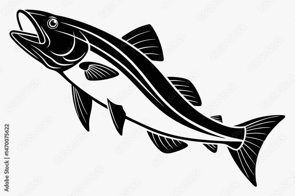 Obraz premium cod icon silhoette black vector