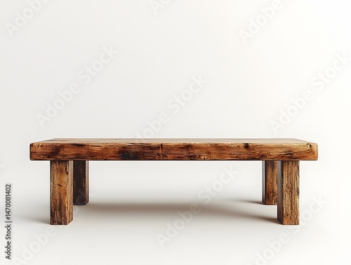 Minimalist wooden dining table with clean contemporary design