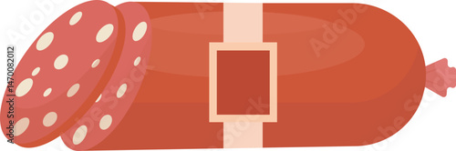 Processed Meat Cuts Graphic Illustration