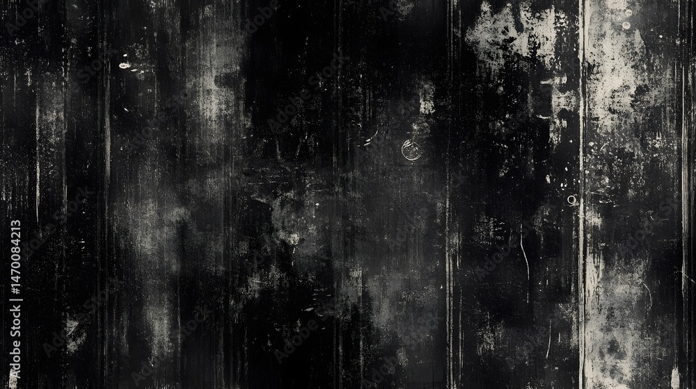 Fototapeta premium Intricate, textured dark surface with aged marks.