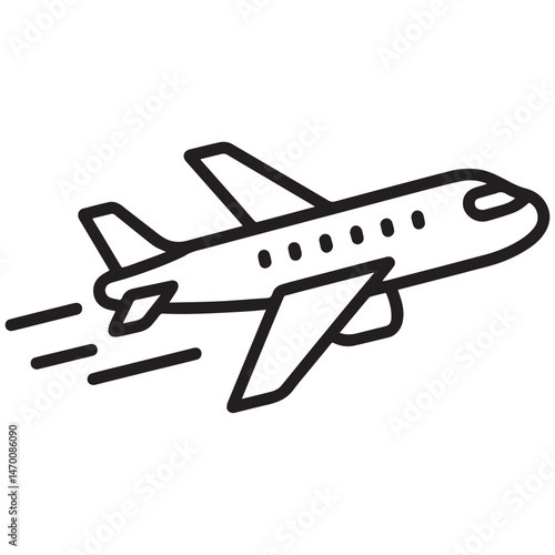 Bold airplane ascends spewing thrust trails