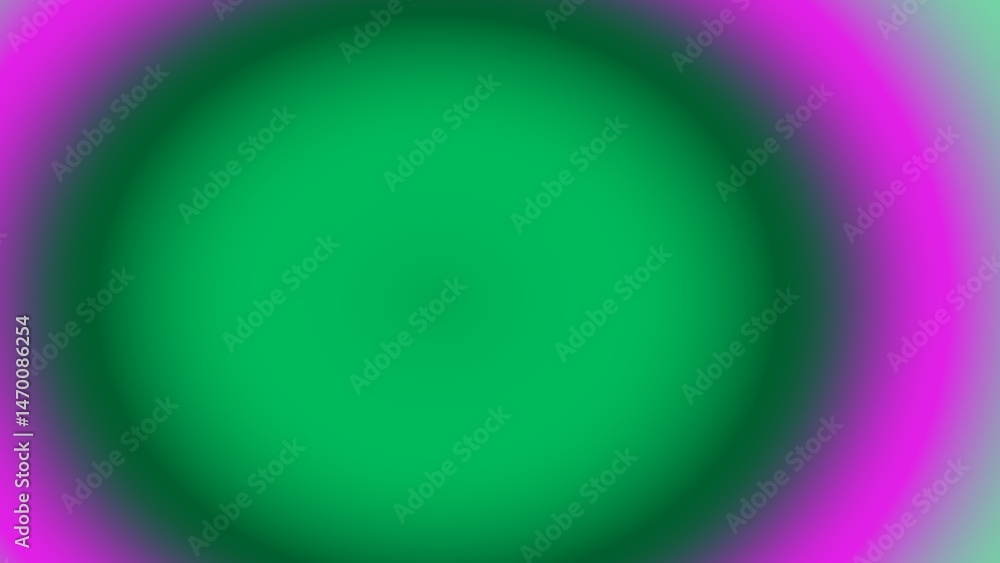 Fototapeta premium Vibrant green circle with blurred magenta border