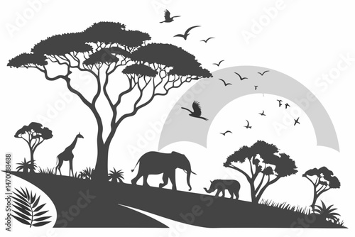 wild animals in the forest