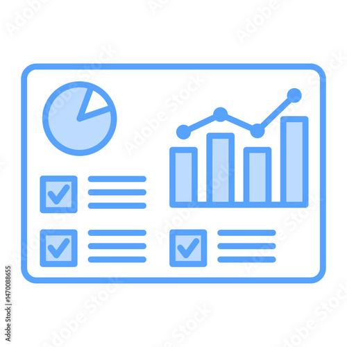 analytics icon blue