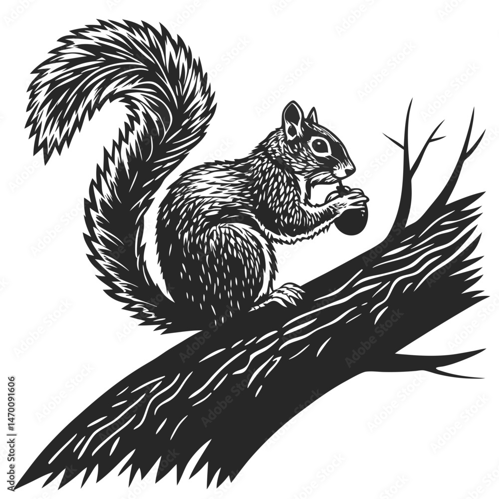 Fototapeta premium squirrel on a white background