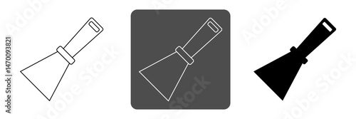 Spatula construction and renovation tool icon home repair concept Vector
