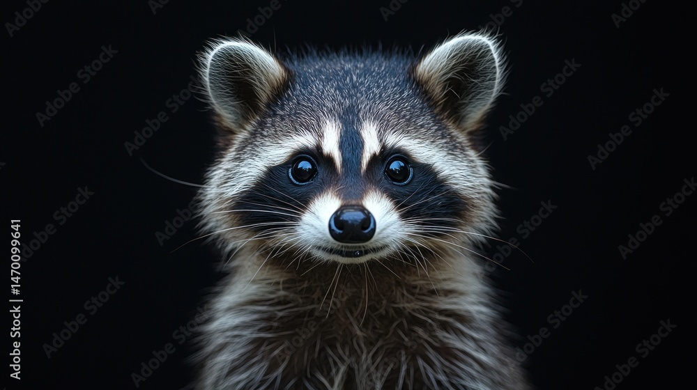 Close-up portrait of a raccoon Close-up portrait of a raccoon