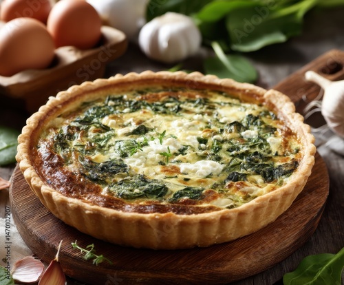 Florentine quiche. Spinach quiche.
