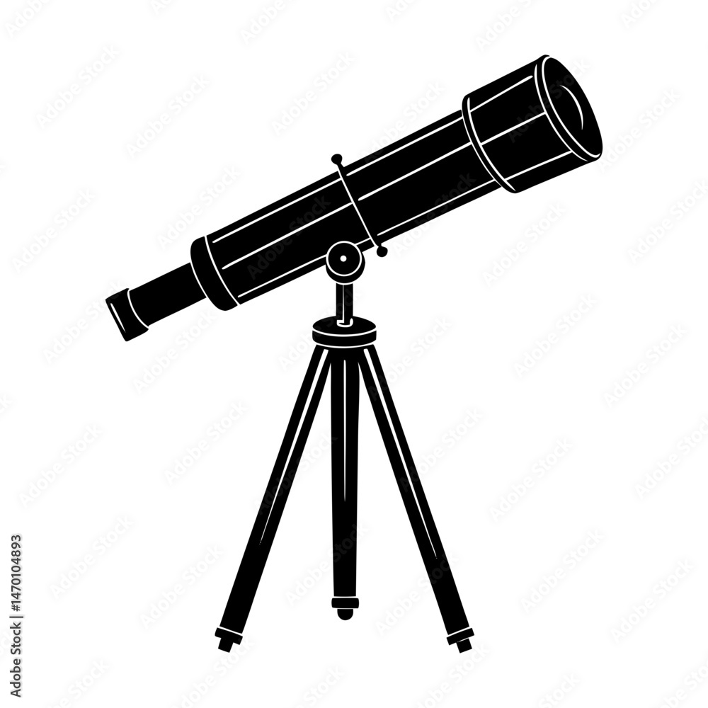 Telescope Silhouette vector illustration Telescope Silhouette vector illustration